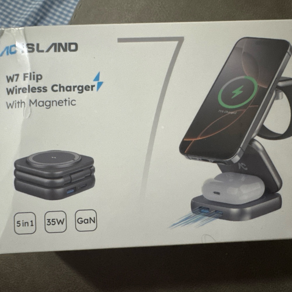 Gray Wireless Phone Charger with Adjustable Mount